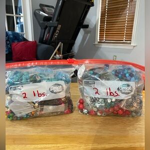 4 lbs total of fun,  beads & charms and who knows what to find!